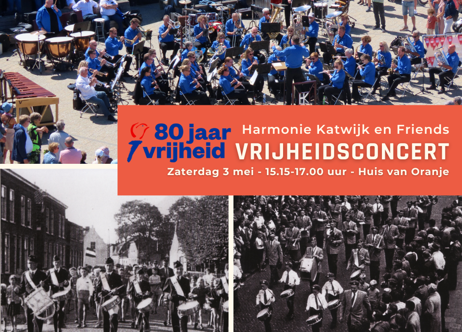 Vrijheidsconcert op 3 mei: Harmonie Katwijk en friends brengen muziek van vroeger tot nu