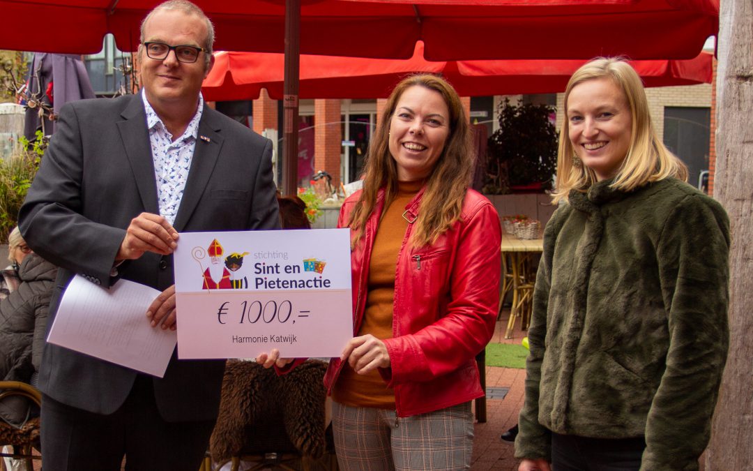 € 1000 ontvangen van Stichting Sint en Pietenactie