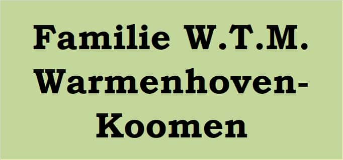 Familie W.T.M. Warmenhoven-Koomen